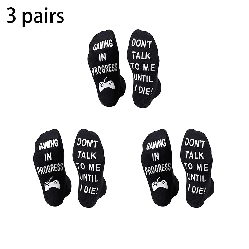 Funny Gaming Socks for Men & Boys – “Gaming in Process” Novelty Video Game Socks, Gamer Gift Idea