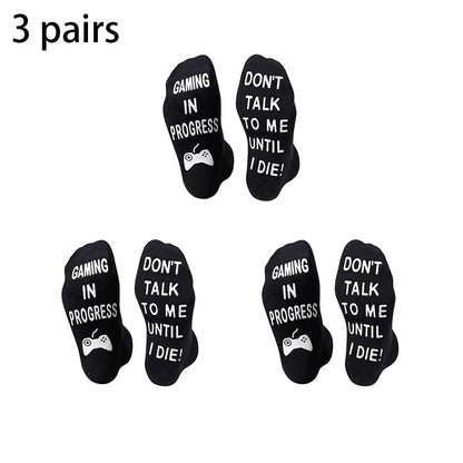 Funny Gaming Socks for Men & Boys – “Gaming in Process” Novelty Video Game Socks, Gamer Gift Idea