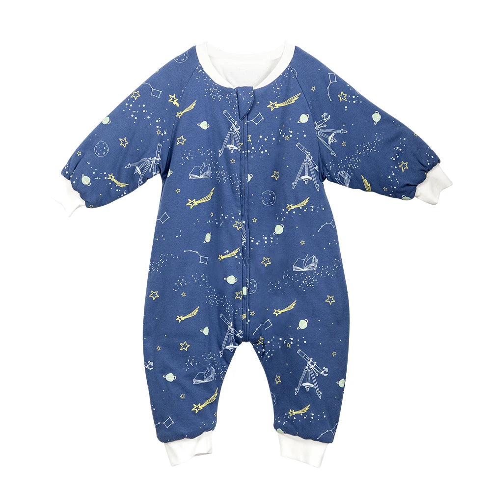 Baby Winter Sleeping Bag 1-4 Years – Warm Toddler Sleep Sack with Feet, Cute Girls' Growth Blanket & Cozy Sleepwear