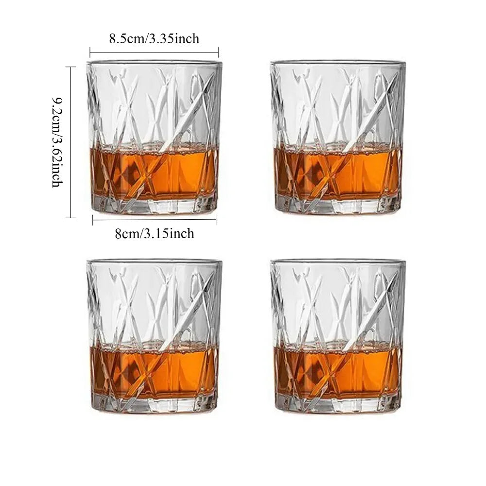 5 Oz 3D Guanshan Whiskey Glass – Transparent Crystal Drinking Cup for Whiskey, Cognac, Cocktails, Ice Wine & Bar Drinks