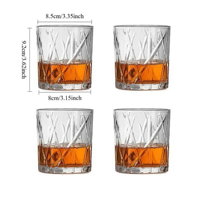 5 Oz 3D Guanshan Whiskey Glass – Transparent Crystal Drinking Cup for Whiskey, Cognac, Cocktails, Ice Wine & Bar Drinks