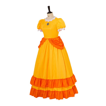 Super Daisy Cosplay Costume – Japanese Game Princess Dress (Women’s Halloween/Carnival Stage & Masquerade Outfit)