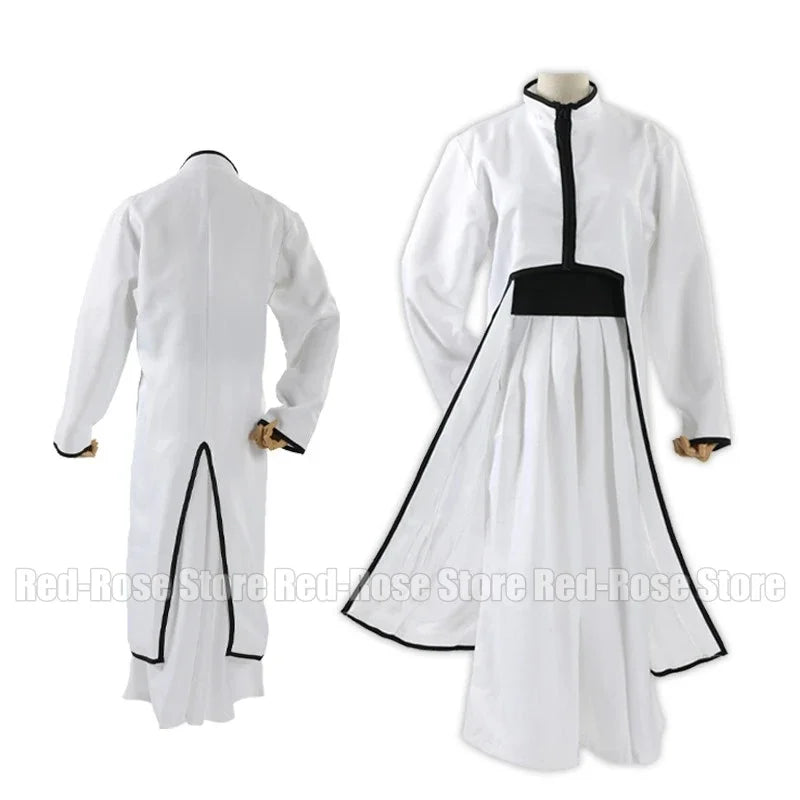 Ulquiorra Cifer Inspired Cosplay Costume – White Hollow Robe Cloak Kimono Coat Anime Roleplay Outfit for Halloween & Conventions