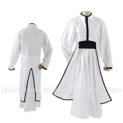 Ulquiorra Cifer Inspired Cosplay Costume – White Hollow Robe Cloak Kimono Coat Anime Roleplay Outfit for Halloween & Conventions