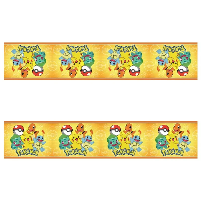 Pokémon Birthday Party Decorations Set – Balloons, Keychains, Napkins, Stickers, Tableware, Plates & Tablecloth Party Supplies & Favors
