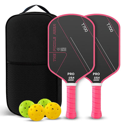 T700 Carbon Fiber Pickleball Paddle – USAPA Approved Frosted Surface Racket for Outdoor Competition (1 or 2 Pack)
