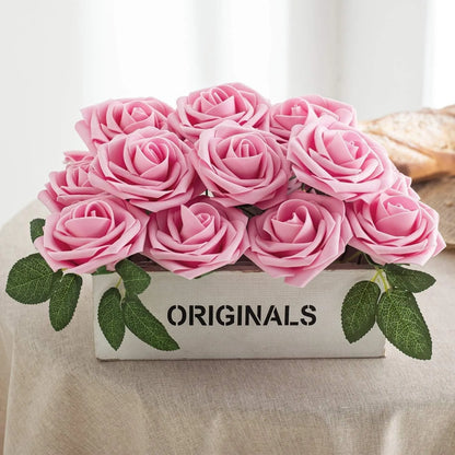 Rosas artificiales de espuma, de 10 a 100 unidades – Rosas sintéticas realistas para ramos de boda, centros de mesa, decoraciones para fiestas, regalos para el Día de la Madre y San Valentín, arreglos florales de bricolaje
