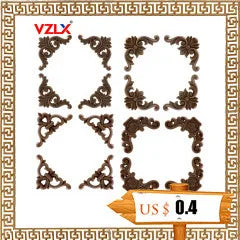 Appliques décoratives en bois moulé – Boiseries murales sculptées pour meubles, armoires, coins et décoration intérieure