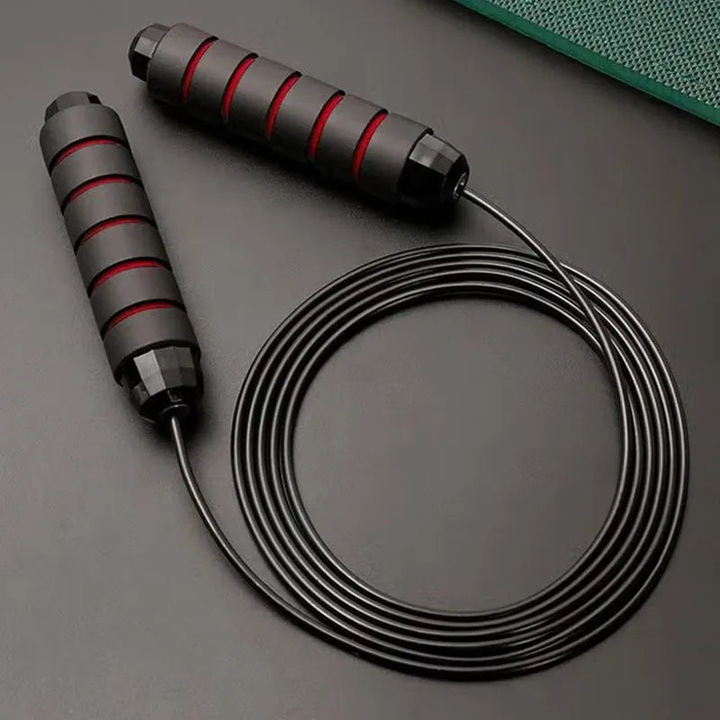 Comba de acero ajustable – Cuerda para saltar sin enredos para fitness, entrenamiento cardiovascular, entrenamientos en casa y equipo deportivo