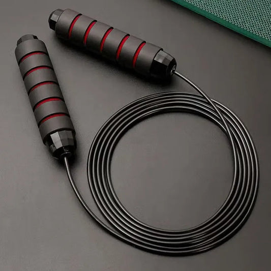 Comba de acero ajustable – Cuerda para saltar sin enredos para fitness, entrenamiento cardiovascular, entrenamientos en casa y equipo deportivo