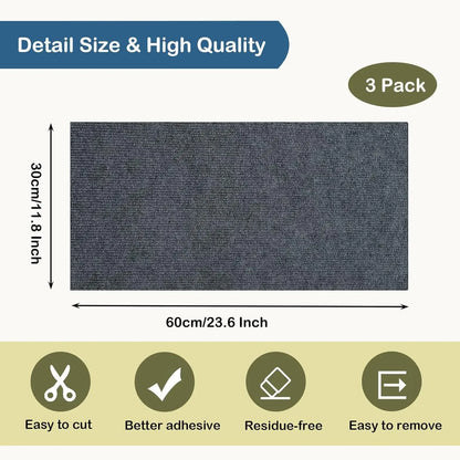 Tapis auto-adhésif à griffer pour chats – Protection de tapis DIY prédécoupable pour murs, coins et meubles