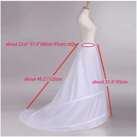 Enagua de boda de crinolina de 6 aros – Enagua larga blanca para vestido de baile, capa de soporte de falda de medio deslizamiento para vestido de novia, accesorios de boda para vestidos de princesa y vestidos formales