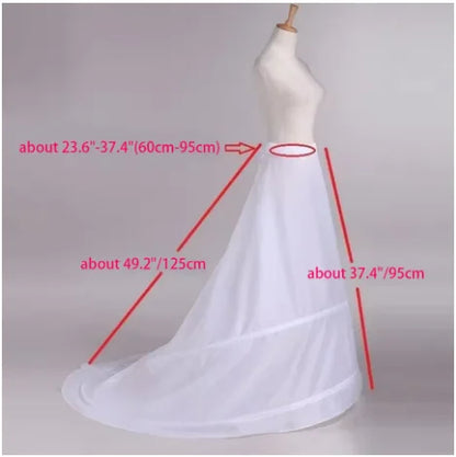 Enagua de boda de crinolina de 6 aros – Enagua larga blanca para vestido de baile, capa de soporte de falda de medio deslizamiento para vestido de novia, accesorios de boda para vestidos de princesa y vestidos formales