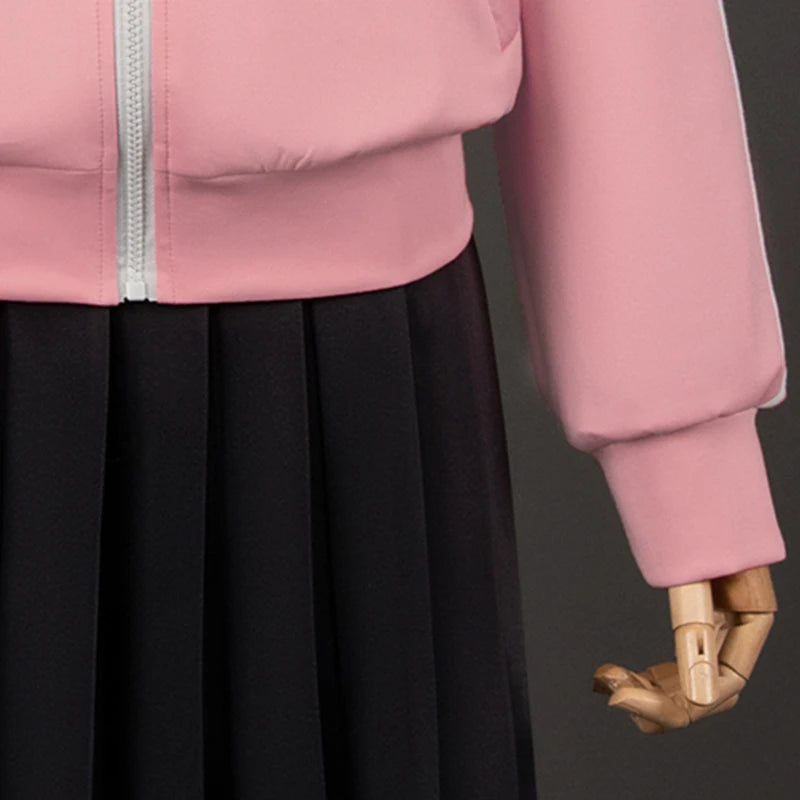 Bocchi the Rock! Cosplay Costume – Hitori Gotou / Ryou Yamada / Nijika Ijichi Pink School Uniform Set (Women’s Halloween Outfit)