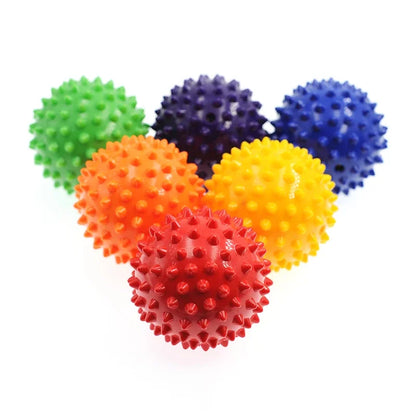 Balle de massage à picots en PVC de 7 cm – Balle de physiothérapie rigide pour soulager la fasciite plantaire, la récupération musculaire, la musculation et le massage sportif