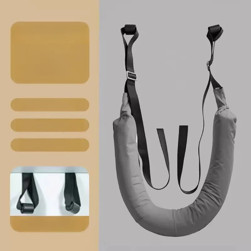 Cinturón de tracción lumbar – Cinturón de apoyo para estiramiento espinal doméstico para relajación de cintura, estiramiento de espalda y ejercicio de descompresión en barra horizontal