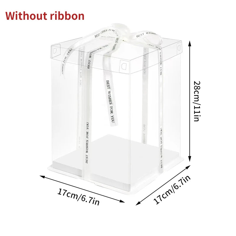 Boîte Cadeau Transparente pour Gâteaux, pour Boulangeries, Desserts, Mariages, Anniversaires et Emballages de Fête