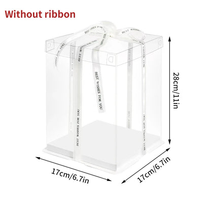 Boîte Cadeau Transparente pour Gâteaux, pour Boulangeries, Desserts, Mariages, Anniversaires et Emballages de Fête