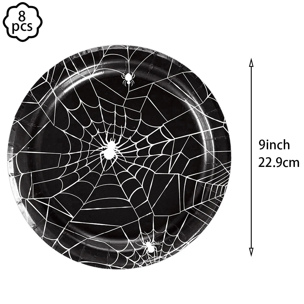 Halloween Tablecloth, Haunted House Pumpkin and Spider Web Table Cover, Spooky Dining Table Decor, Halloween Party Supplies, Indoor Home Kitchen Decoration
