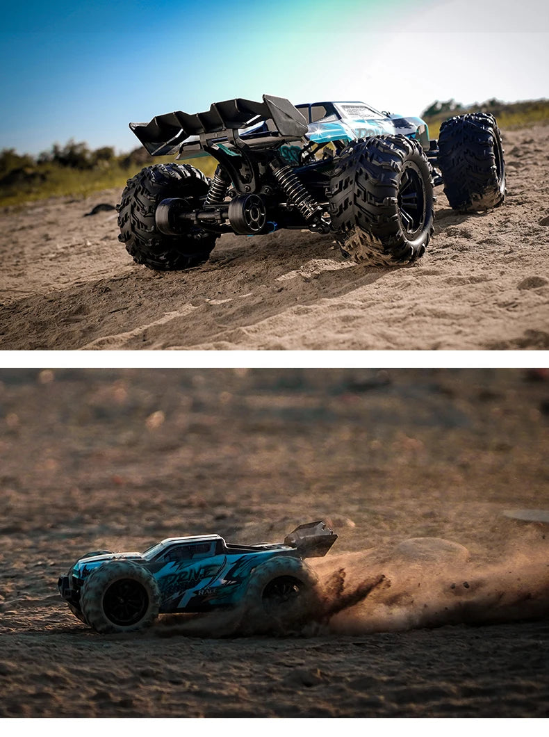 ZWN 1:16 4WD RC Monster Truck 50KM/H y 70KM/H Coche de Derrape de Alta Velocidad con Luces LED y Control Remoto 2.4GHz