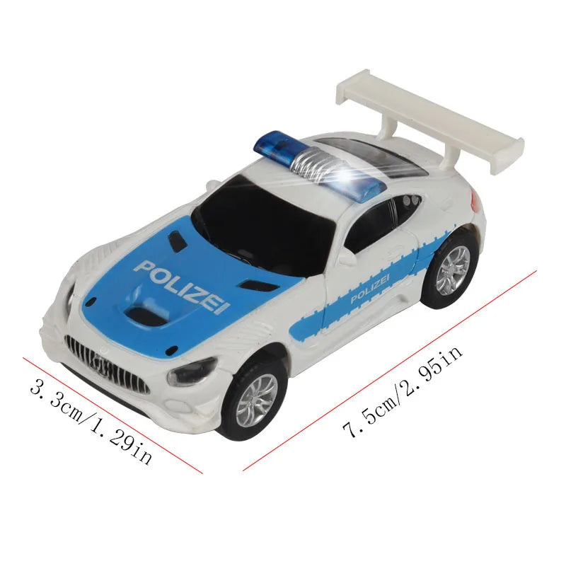 Voiture de slot analogique 1:64 pour Carrera GO et Scalextric – Voiture de course électrique à grande vitesse, véhicule jouet de piste de course de police