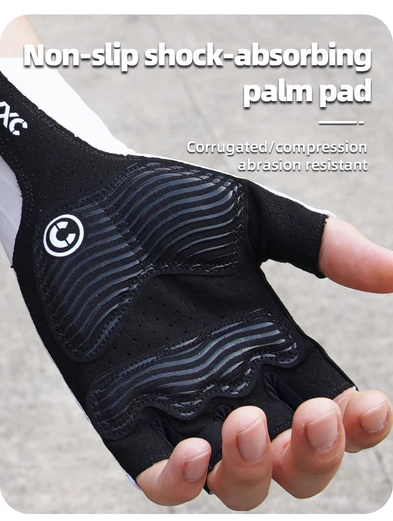 Guantes de Ciclismo sin Dedos CXWXC – Transpirables y Antideslizantes para Hombre y Mujer con Soporte Extendido de Muñeca para Fitness, Entrenamiento y Deportes al Aire Libre