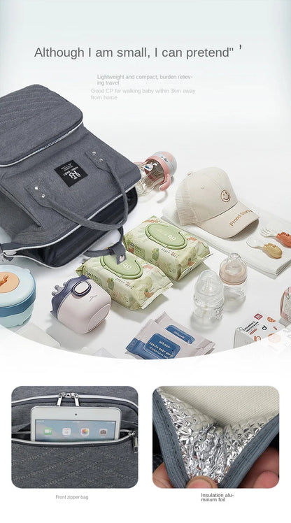 Large Capacity Baby Diaper Backpack with Stroller Hanging Bag & Changing Mat – Waterproof Maternity Nursing Bag for Moms