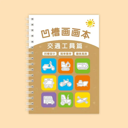 Cuaderno de Dibujo Groove – Libro de Ejercicios de Caligrafía Creativa con Plantillas de Trazos Sencillos, Guía Básica de Pintura, Cuaderno de Bocetos de Graffiti y Herramienta de Aprendizaje de Arte