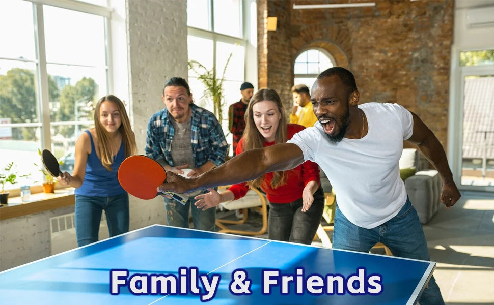 Portable Table Tennis Set – Ping Pong Paddle Set with Retractable Net, Carry Bag & 40+ Balls for Indoor/Outdoor Games Gift