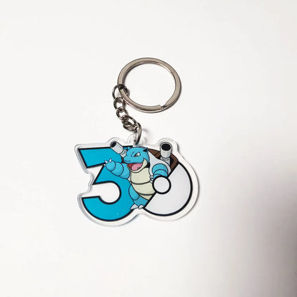 Pokémon 30th Anniversary Acrylic Keychain – Captain Pikachu, Eevee & Eeveelutions (50 Styles)