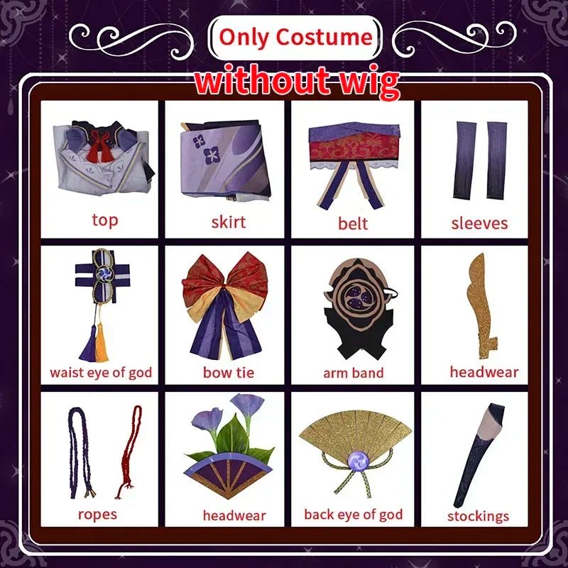 Game Impact Cosplay Wig & Costume Set – Full Carnival Anime Roleplay Outfit for Halloween, Convention & Party Wear
