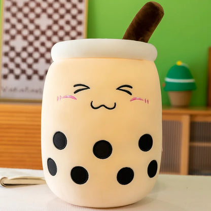 Giant Bubble Tea Plush Pillow – 22–70cm Squishy Milk Tea Boba Stuffed Toy Fruit Drink Bottle Decor Gift