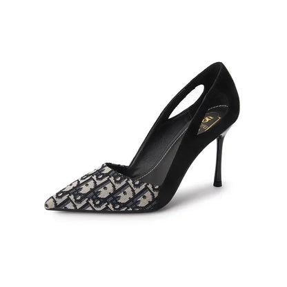 Women's Embroidered Pointed Toe High Heel Sandals Luxury Summer Dress Shoes