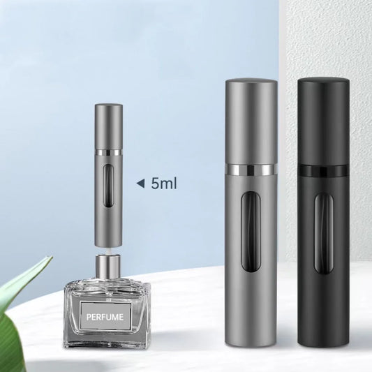 Flacon de parfum en verre rechargeable de 8 ml – Mini atomiseur portable pour parfums, huiles essentielles, cosmétiques, voyages et récipients de stockage de beauté DIY