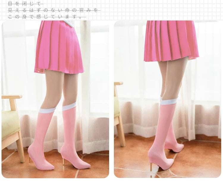 Tsukino Usagi Cosplay Costume Set – Outfit Props with Stocking Socks (Anime Character Dress-Up for Christmas, Halloween, Carnival & Party Events)