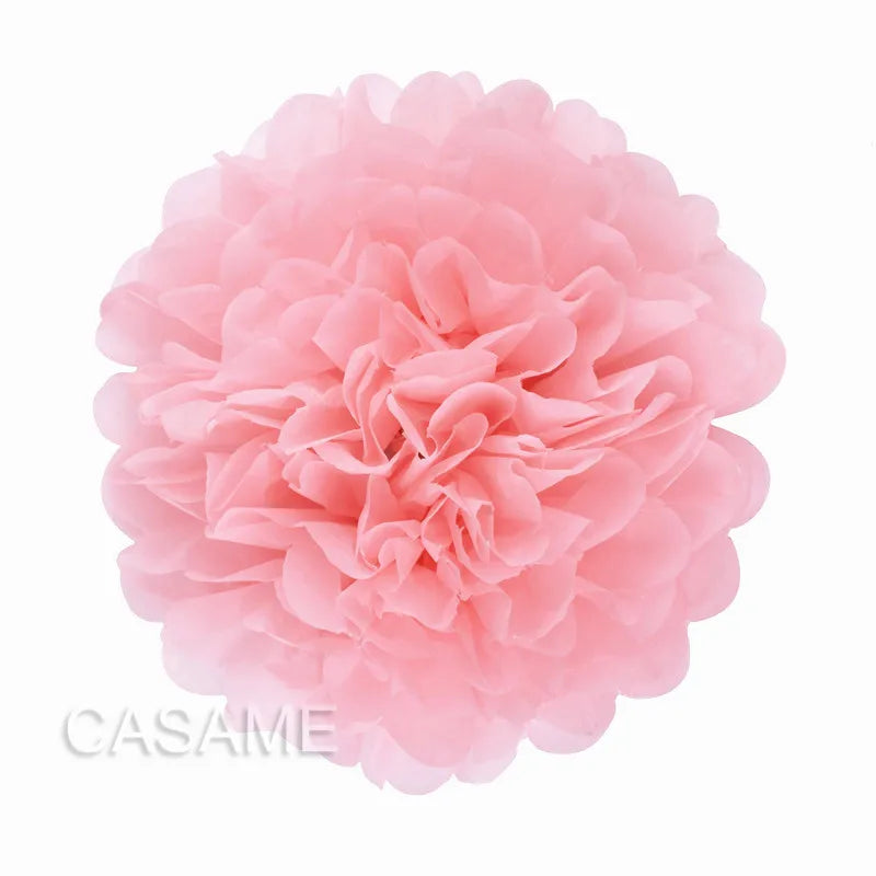 5PCS Tissue Paper Pom Poms – 4–12 Inch Paper Flower Balls for Weddings, Birthdays & Party Decorations
