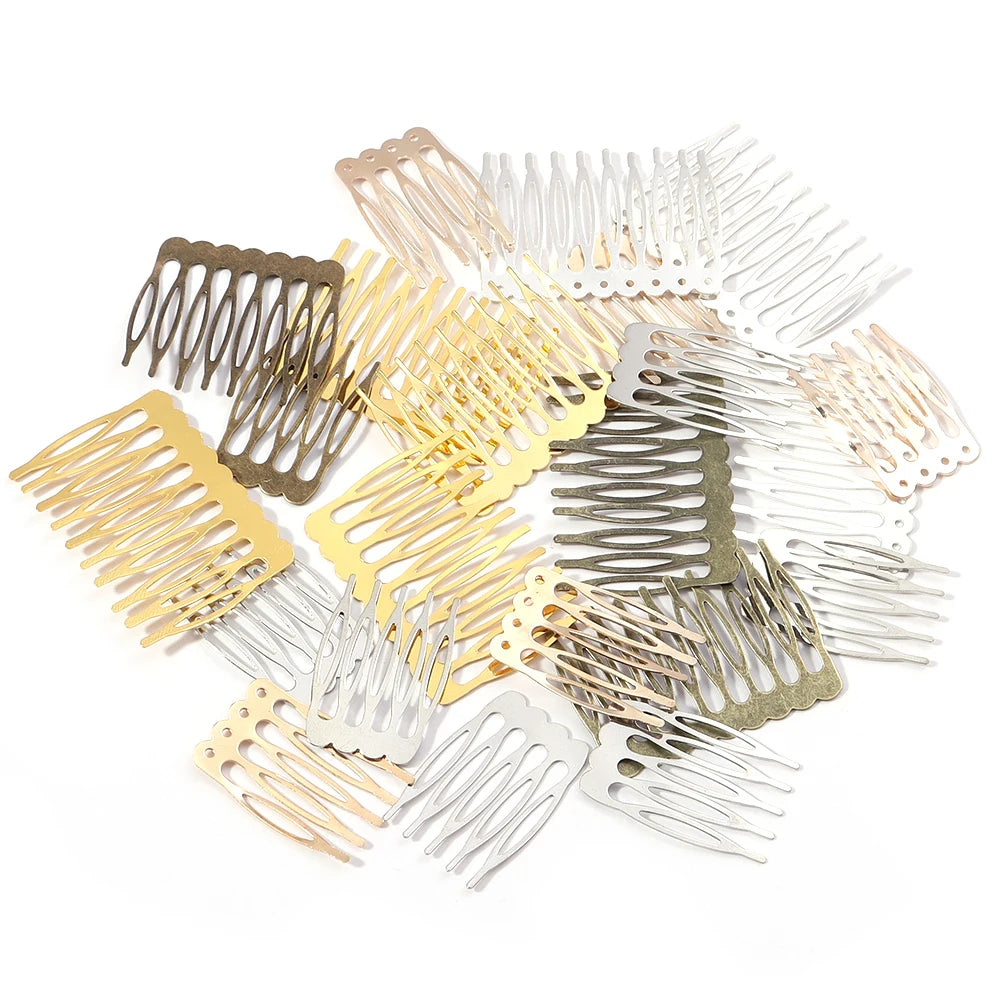 Set de 10 Horquillas y Peinetas para Novia – Accesorios Nupciales de Rodio, Bronce y Oro | Elegante Joyería de Alambre para el Cabello de Novias