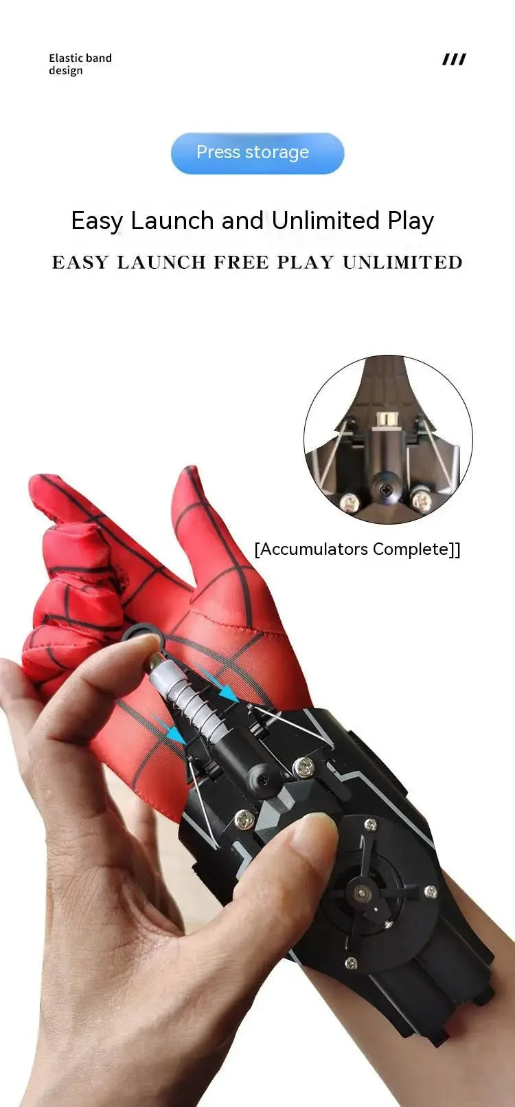 Lanzador de Telarañas Automático – Juguete de Cosplay de Superhéroe con Cuerda y Dispositivo de Muñeca