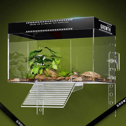 Turtle Tank Basking Platform with Ramp – Over-Tank Reptile Resting Land & Habitat Accessory for Turtles, Easy Climbing & Basking