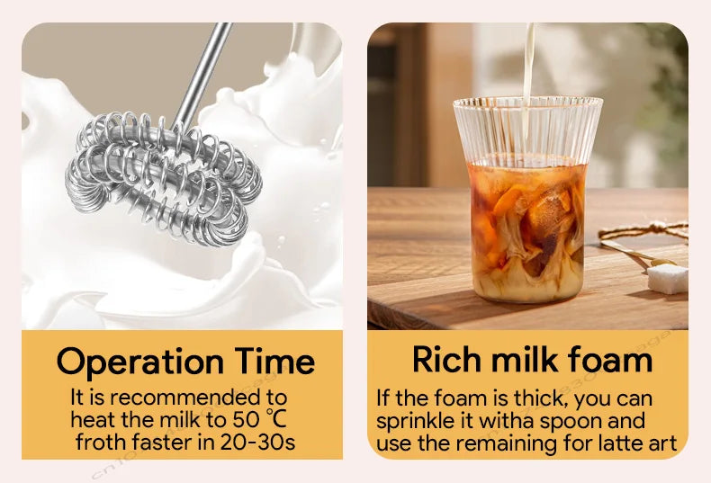 USB Rechargeable Milk Frother – 3-Speed Handheld Foam Maker for Coffee, Lattes & Matcha