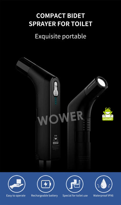 Pulverizador de bidé eléctrico portátil de 2.5L – Bidé de viaje recargable para higiene personal con boquilla Shataf de mano para camping, baño y limpieza sobre la marcha