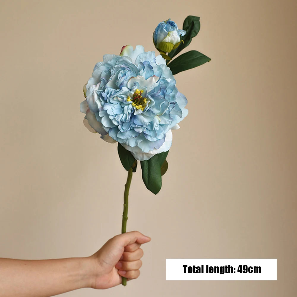 Grande Pivoine Artificielle en Soie – Bouquet de Fausses Pivoines de Haute Qualité avec Tige, Fleur Artificielle Style Européen pour Décoration de Mariage, Décoration Intérieure et Arrangements Floraux DIY