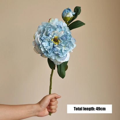 Grande Pivoine Artificielle en Soie – Bouquet de Fausses Pivoines de Haute Qualité avec Tige, Fleur Artificielle Style Européen pour Décoration de Mariage, Décoration Intérieure et Arrangements Floraux DIY