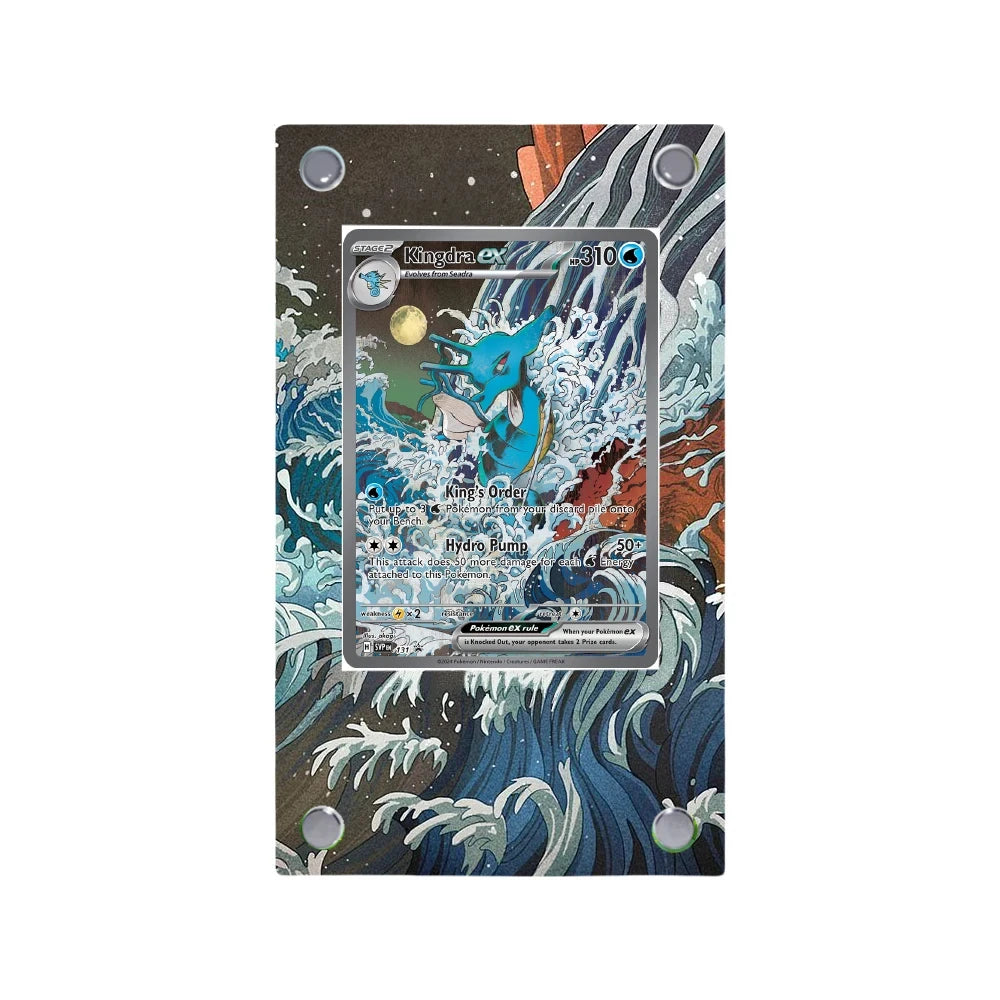 Expositor de metacrilato para cartas Pokémon – Psyduck, Bulbasaur, Mewtwo, Charmander y soporte protector para cartas de personajes