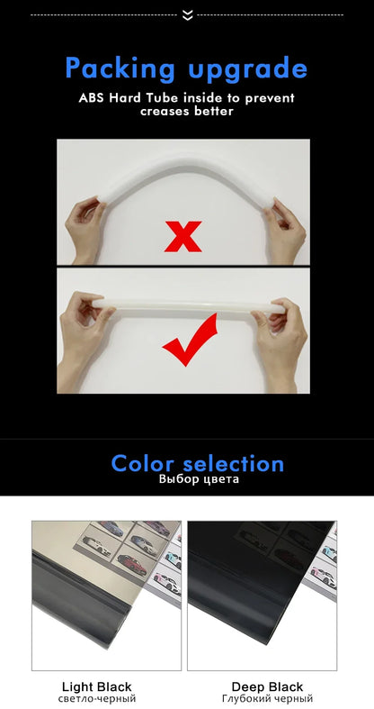 40cm Smoke Black PVC Headlight & Taillight Tint Film – Vinyl Wrap Sticker for Cars & Motorcycles