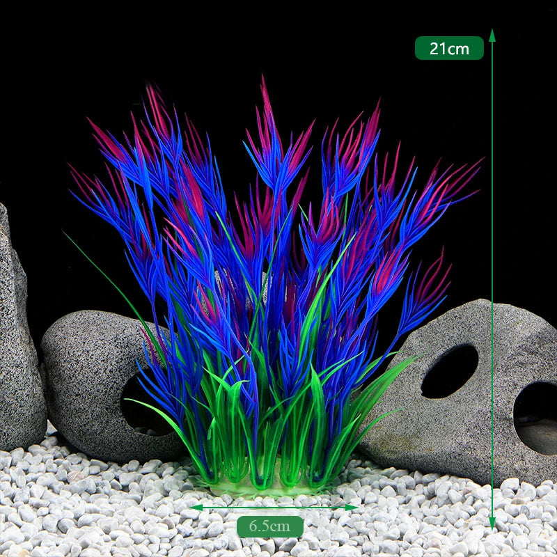 Artificial Aquarium Plants – Plastic Aquatic Underwater Plants for Fish Tank Decoration, Aquascaping & Aquarium Accessories