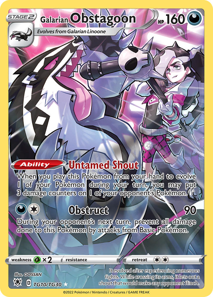 Galarian Obstagoon #TG10/TG30 Astral Radiance 2022 Near Mint