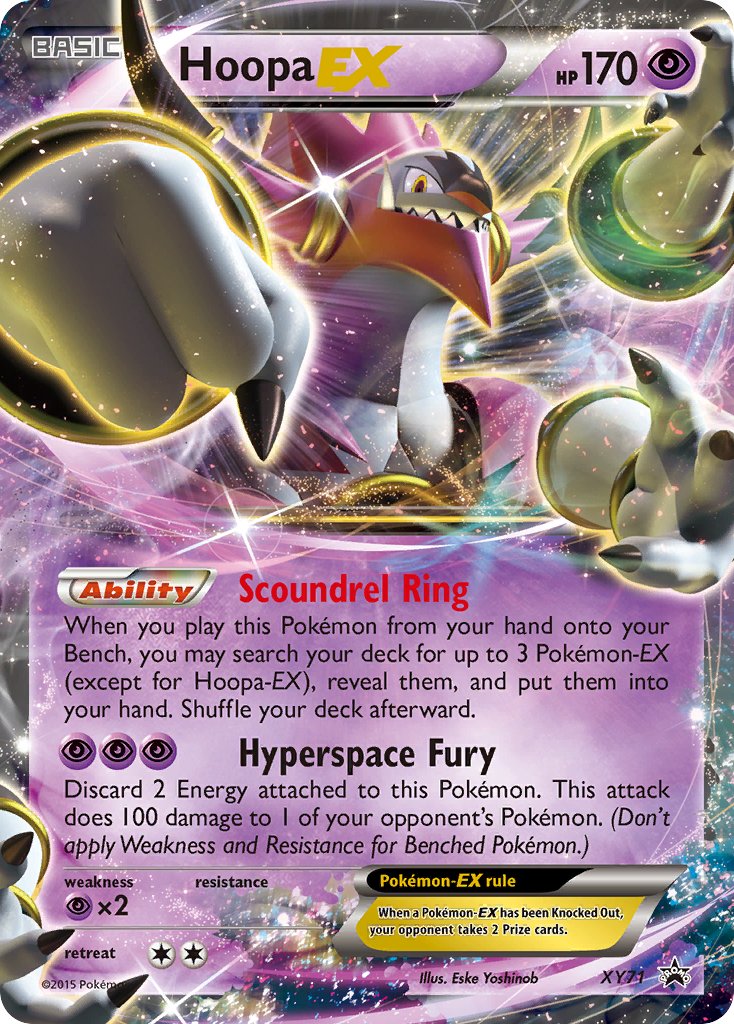 Hoopa EX 2016 XY Black Star Promo XY Black Star Promo #XY71 Dañado