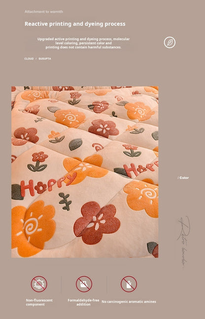 Manta de lana de cordero – Edredón de invierno de terciopelo de doble cara engrosado Cálido para cama y dormitorio
