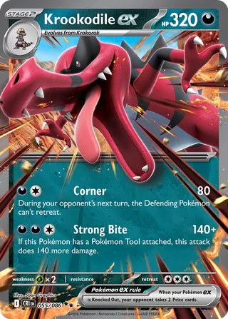 Krookodile ex #055/086 Chaos Rising Near Mint